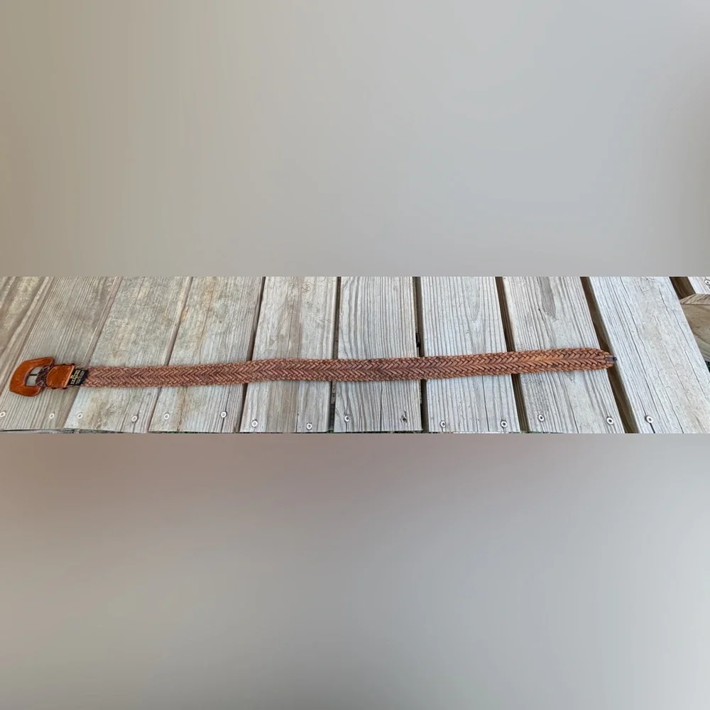 Vintage De Vecchi by Hamilton Hodge Woven Leather Belt Made in Italy‎ Brown